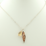 sliced shell & citrine necklace