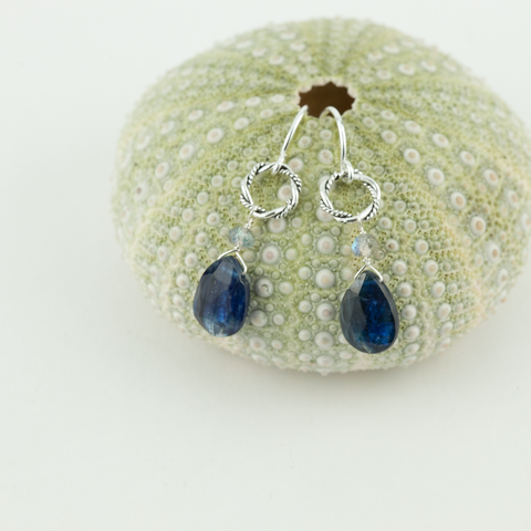 blue kyanite drops earrings